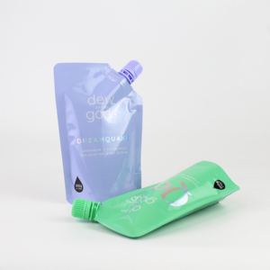 Bolsa Holográfica Personalizada para Cosméticos, Recargable, con Boquilla, Doypack Vertical para Líquidos, Bolsa con Boquilla para Productos de Cuidado de la Piel - Product Image 3