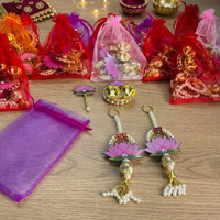 Diwali decoración pared y puerta colgante Festival regreso regalo decoración del hogar boda fiesta favores indio hecho a mano Lotus Shubh Labh par