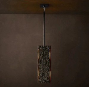 Suspension minimaliste carrée <span class=keywords><strong>Vouvray</strong></span> en laiton massif et cuivre façonnée à la main pour îlot de cuisine - Product Image 2