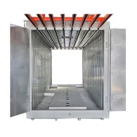 Système de cabine de peinture en poudre automatique avec chaîne de convoyage et four de cuisson pour ligne de revêtement en poudre
