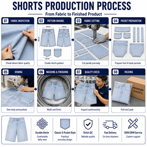 Shorts en jean déchirés rétro coupe <span class=keywords><strong>large</strong></span> et droite pour hommes et adolescents, grandes tailles, mode été, pour le quotidien et les trajets – Remise en gros - Product Image 5