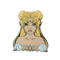 Pin de esmalte Mini Sailor Moon, personalizado, con embrague de goma, Pin de esmalte duro, acabado Cloisonne para prendas