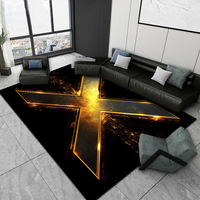 New Design Modern Carpet Bedroom Custom Area Rugs Living Room Large Wholesale Shag Rug 3d Gold and Black Carpet