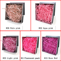 Papier raphia multicolore pailleté, coupé en spirales, 100% pâte vierge, papier kraft déchiqueté fait main pour le rembourrage des boîtes et l'emballage