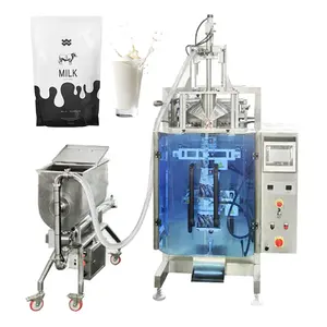 High precision oil water juice whipped cream milk liquid pouch vertical pillow packing machine automatic
