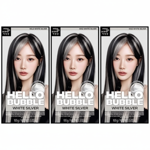 Tinte para el Cabello Hello Bubble de Mise-en-scene, 3 Unidades, Blanco Plateado, Semipermanente, 3 en 1, Precio con Descuento - Product Image 1