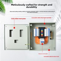 Boîtier de distribution triphasé à quatre fils IP55 pour intérieur/extérieur, protection de porte, installation électrique, barre omnibus double alimentation, chantier de construction