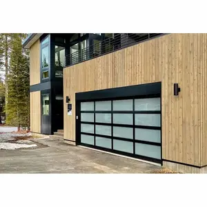 Porte de garage en aluminium combinée Instime avec haute isolation et performance antivol Porte de garage automatique pour garage d'hôtel