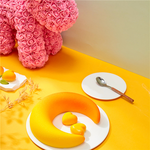 Mới đến thiết kế đơn giản Moon Shaped Mousse bánh đông lạnh bánh mousse - Product Image 4