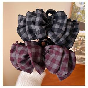 กิ๊บติดผมผ้าลายสก็อตเกาหลีขนาด 11 ซม. สำหรับผู้หญิง ตกแต่งผมในชีวิตประจำวัน - Product Image 4