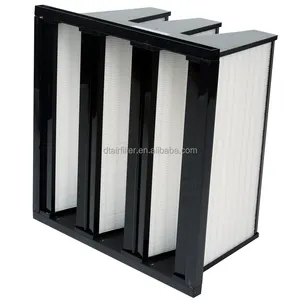 Fast Delivery Powerful Factory Fiberglass Mini Peat V type ventilation hepa filter industri air for HVAC