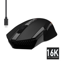 Mouse Gaming Dual Mode Nirkabel/Berkabel yang Dapat Diisi Ulang dengan DPI 16000, Lampu Latar RGB, 8 Tombol, Driver yang Dapat Diprogram, Presisi Tinggi