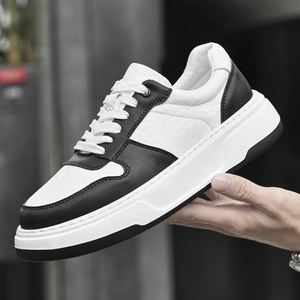 Zapatos de Hombre Blancos de Alta Calidad, con Cordones, de Cuero Genuino, Transpirables, Ligeros, Antideslizantes, con Plataforma de 7cm, a la Moda - Product Image 4