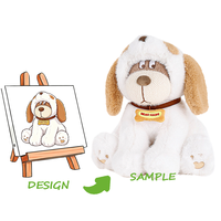 Peluche personnalisée brodée en fourrure longue 10 cm – Cadeau à faible MOQ
