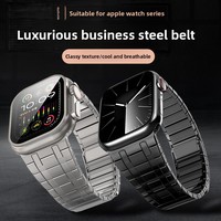 Bracelet de montre en acier inoxydable simplifié pour Apple Watch Ultra 2 1 49 45 44 42mm, conception magnétique, vente en gros d'usine