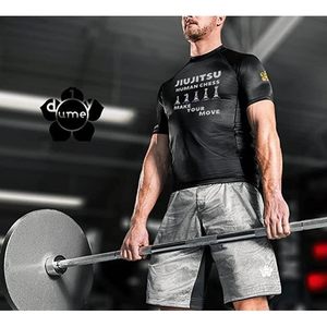 เสื้อเกราะป้องกัน UV สำหรับ MMA ยิมเสื้อรัดรูปแขนยาวลายกราฟิก Jitsu - Product Image 3