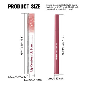 Lakerain New Vegan <span class=keywords><strong>Lip</strong></span> Liner Stain Pen Marcador de manchas de labios a prueba de agua Fácil de colorear Mancha de contorno de labios de larga duración - Product Image 6