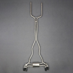 Valve d'échappement Catback pour BMW M5 F90 avec silencieux de course à écailles de poisson dorées en acier inoxydable brossé - Product Image 3