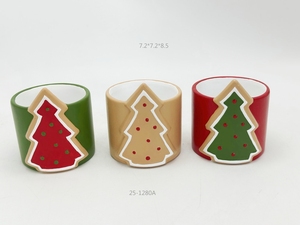Vente en gros de pots en céramique de Noël personnalisés Couvertures de pots de fleurs pour la décoration intérieure Cadeaux de vacances et plantes succulentes - Product Image 3