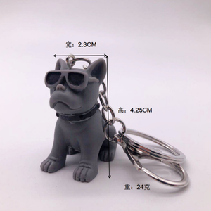 Llavero con forma de dibujos animados para perros, gafas de sol con diseño creativo de pit dog, regalo de promoción - Product Image 5