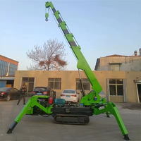 Mini grue de levage d'araignée de chenille grue spatiale étroite 360 degrés 1.2t prix de grue d'araignée électrique