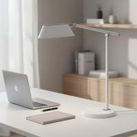 Lampe de bureau LED électrique moderne et simple, réglable, flexible, à gradation progressive, protection oculaire, commande tactile, pour lecture à domicile, DC