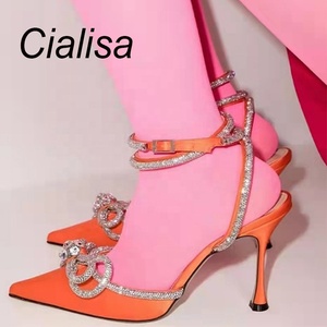 Cialisa-Sandalias <span class=keywords><strong>de</strong></span> tacón alto con nudo <span class=keywords><strong>de</strong></span> mariposa y diamantes <span class=keywords><strong>de</strong></span> imitación para mujer, zapatos <span class=keywords><strong>de</strong></span> vestir para <span class=keywords><strong>fiesta</strong></span> <span class=keywords><strong>de</strong></span> boda, <span class=keywords><strong>2022</strong></span> - Product Image 1