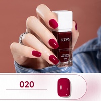 Vernis à ongles pelable KUDAN Square 10ml Bourgogne, brillance intense, sûr pour la manucure quotidienne en salon, marque privée