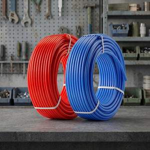 Tuyau PEX rouge et bleu 1 pouce Tuyau d'irrigation flexible OD de forme ronde pour l'alimentation en eau - Product Image 3