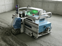 Robot de nivellement laser industriel à télécommande robuste avec bras télescopique de 5,5 m 60 ㎡ Machine de nivellement de béton pour grandes surfaces