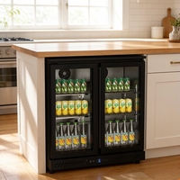 Mini-réfrigérateur commercial pour restaurants, hôtels et bars, vitrine réfrigérée pour boissons, réfrigérateur-congélateur à portes vitrées pour bouteilles de bière