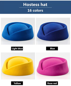 Chapeaux de style hôtesse de l'air en peluche pour femmes, vente en gros par le fabricant, chapeaux de style Hainan Airlines, chapeaux de style business - Product Image 3