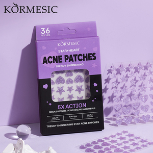แผ่นแปะสิว KORMESIC Private Label 36 ชิ้น ลายดาวและหัวใจวิบวับ ช่วยปลอบประโลมผิว ลดรอยสิว ให้ผิวกระจ่างใส - Product Image 1