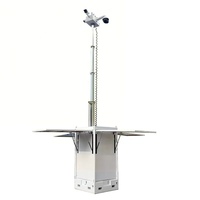Tour de vidéosurveillance solaire Cube avec routeur Wifi 4G pour la surveillance des chantiers de construction