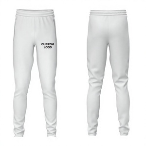 Custom <b>White</b> <b>Trouser</b> Pant Cotton Fleece Sportswear Regular Fit Sizes XS-3XL - Product Image 1