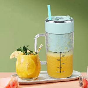 เครื่องปั่นพกพาแบบชาร์จไฟผ่าน USB 10 ใบมีด ทำจากพลาสติก ใช้ในครัวเรือน สำหรับทำน้ำผลไม้ปั่น สมูทตี้ น้ำผลไม้สด บดละเอียด - Product Image 2