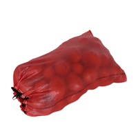 Sacs en filet PP Leno robustes et résistants de couleur rouge pour l'agriculture - Parfaits pour le stockage à long terme et le transport des pommes de terre, des carottes et des oignons