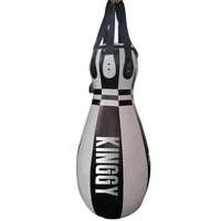 KINGGY Toile en cuir robuste personnalisable pour sacs de frappe – Taille géante, poids personnalisable pour la boxe professionnelle et le MMA