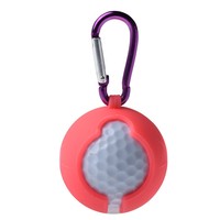 Accessoires de golf en silicone très demandés, housse de protection pour balle de golf, porte-balle de golf avec clip mousqueton