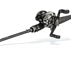 Canne à pêche en fibre de carbone sensible pour eau douce et eau salée, moulinet baitcasting pour gaucher, moulinet baitcasting pour droitier - Product Image 1