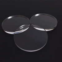 Vente en gros de haute qualité découpé au laser acrylique 4 "blanc clair cercle rond disque acrylique Base bébé jalon