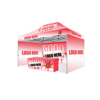 Tente pliante publicitaire moderne et robuste 4x6m (13x20ft) avec logo personnalisé, design élégant, imperméable, pour extérieur