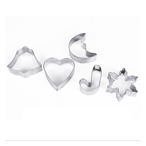 Stainless steel Christmas cake and cookie molds, <b>baking</b> children's cookie shapes, 6-piece and 10-piece chocolate tools <b>set</b> - Product Image 5