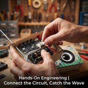 Magipanda Kit <span class=keywords><strong>de</strong></span> Proyectos Educativos STEM para Niños, Radio <span class=keywords><strong>de</strong></span> <span class=keywords><strong>Madera</strong></span> para Armar, Juguetes para Estudiantes Escolares - Product Image 3