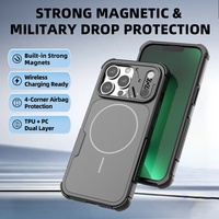 Étui de téléphone magnétique personnalisé de luxe, chargement sans fil, anti-chute, coque TPU+PC pour iPhone 13 Pro