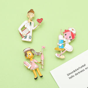 Новое поступление креативная брошь с героями мультфильмов, медицинская булавка для врача, медсестры, стетоскоп, недорогая эмалированная булавка в наличии - Product Image 2