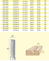 Chuanmu 1/4 Handle Carbide Metric Straight Bit 1801 Milling Cutter ODM/OEM Alat Pertukangan Kayu yang Dapat Disesuaikan 2 Mata Pisau Tinggi