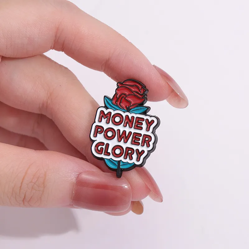 Alfileres de esmalte con letras de cantante femenina, Cinta Roja personalizada, fetiche de rosa para mi amor, broches, insignias de solapa, anillo de papel, regalo de joyería para Fans