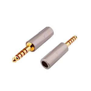 Connecteur de casque <span class=keywords><strong>HiFi</strong></span> en cuivre non magnétique, jack 4,4 mm, 5 pôles, stéréo, pour réparation, entièrement équilibré, à souder - Product Image 5