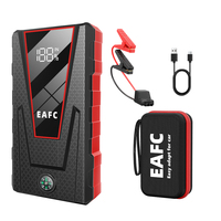 EAFC 1200A 4L Essence 2L Diesel Smart Clip Démarreur de Voiture et Batterie Externe avec Boussole LED pour Véhicules 12V